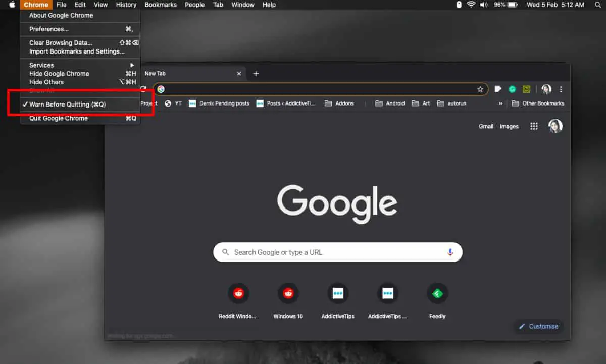 So beenden Sie Chrome mit Command + Q unter macOS 1