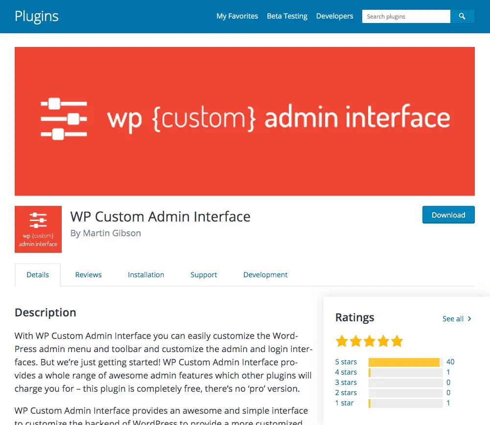 WP Custom Management Interface Plugin