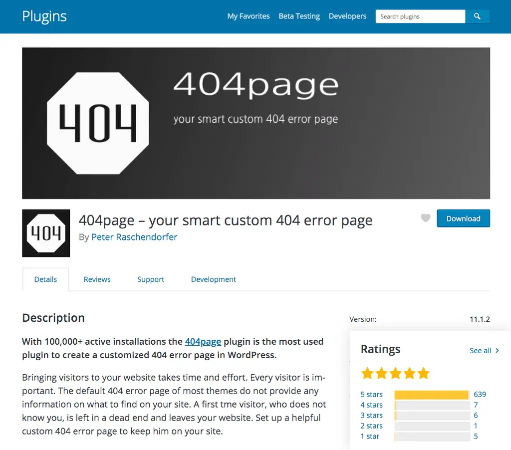 404 Seiten Plugin