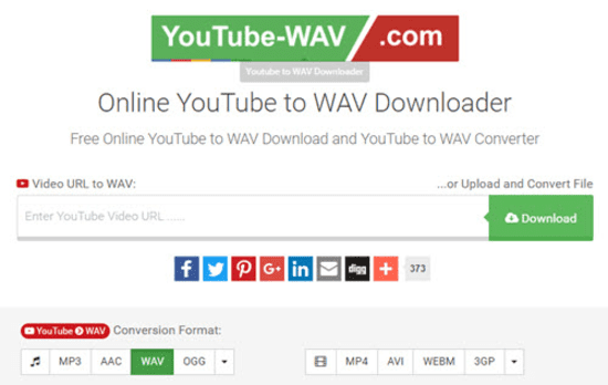 Youtube-WAV ist die webbasierte Anwendung, mit der Videos von einem Format in ein anderes konvertiert werden.