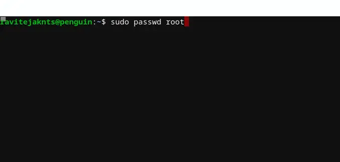 Ändern Sie das Passwort für Linux auf Chromebook