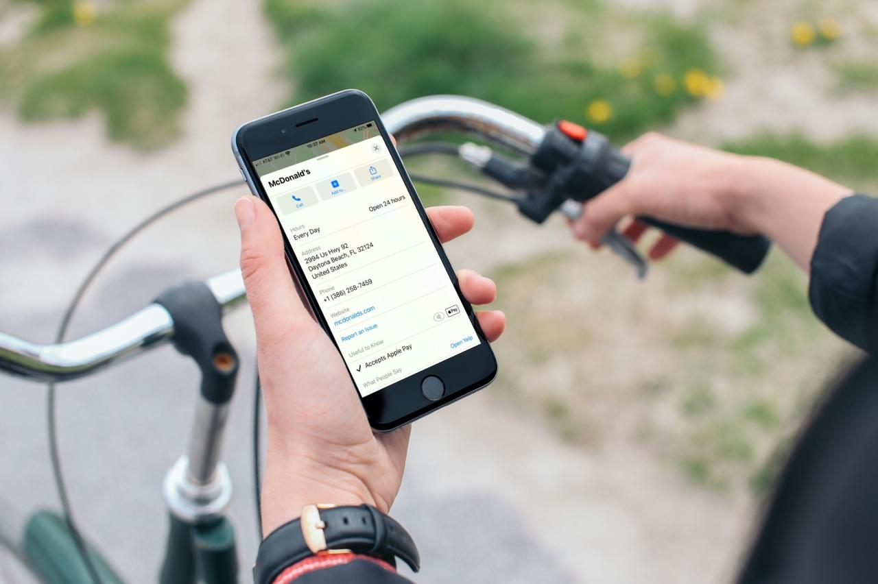Karte Apple Pay iPhone mit dem Fahrrad erhalten