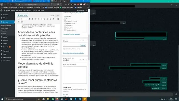 Bildschirm in Windows 10 in zwei Teile teilen