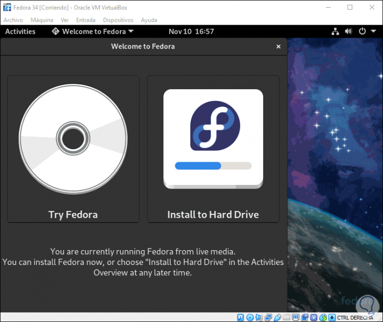 So installieren Sie Fedora 34 auf VirtualBox 14.png