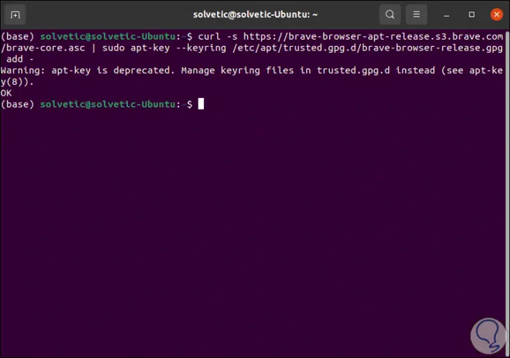 ubuntu install brave