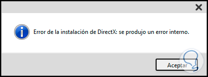 DirectX-Fehler Ein interner Fehler ist aufgetreten