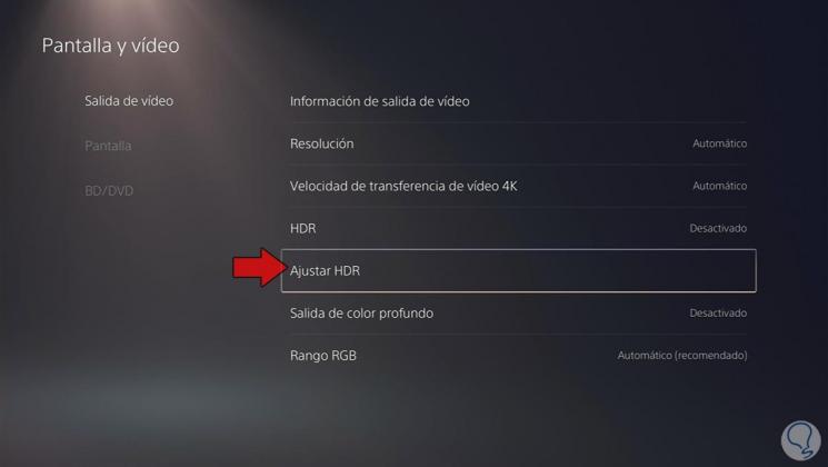 4 Passen Sie die HDR PS5-Einstellungen an und konfigurieren Sie sie. Ändern Sie die HDR PS5-Einstellungen.jpg