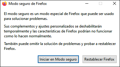 Entfernen Sie den abgesicherten Modus Firefox-1.png