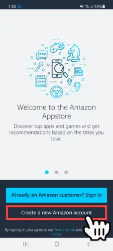 Amazon App Store Konto erstellen