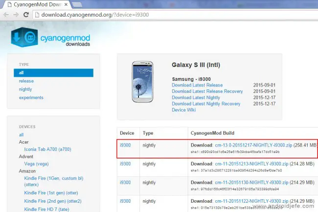 Cyanogenmod 13 für Samsung Galaxy S3