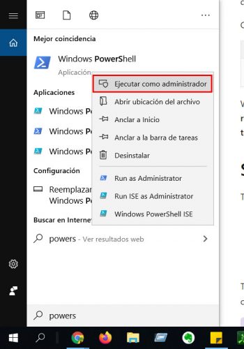 Powershell als Windows-Administrator ausführen