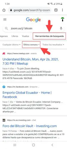 Finden Sie Google Zoom-Meetings