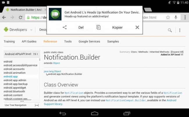 Heads-up-Benachrichtigungen Android l App 2