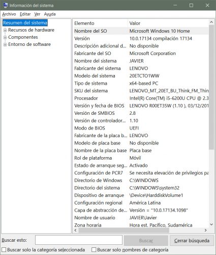 Systeminformationen Windows 10