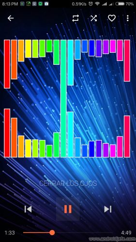 Player Musik Spektrum Balken audiovisuell