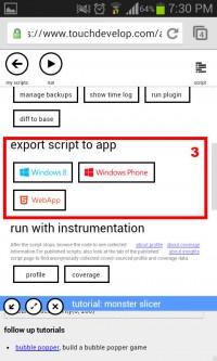 Skript in TouchDevelop-Anwendung konvertieren
