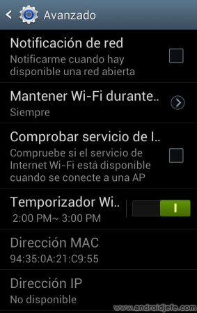 Timer Wifi Samsung aktivieren
