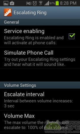 Aktivieren Sie den progressiven Lautstärke-Android-Skalierungsring