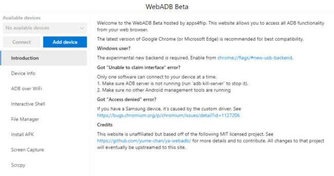 adb-Webbrowser