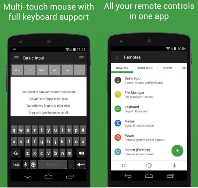 Android wie Maus und Tastatur einheitliche Fernbedienung
