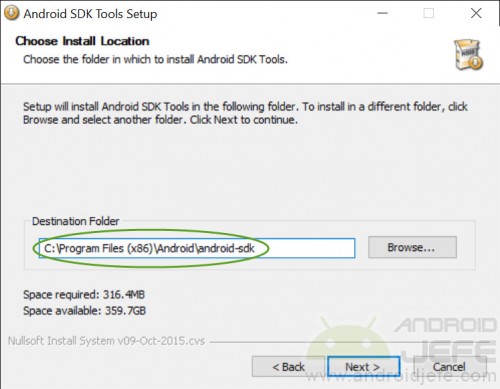 Android SDK Windows-Befehle Installation