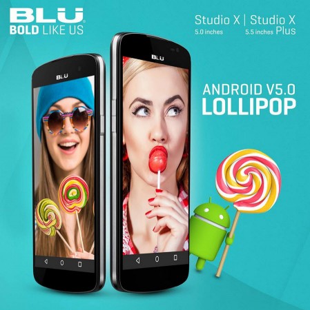 Android Lollipop 5.0 für das BLU Studio X und Studio X Plus. Quelle: BLU Products Facebook