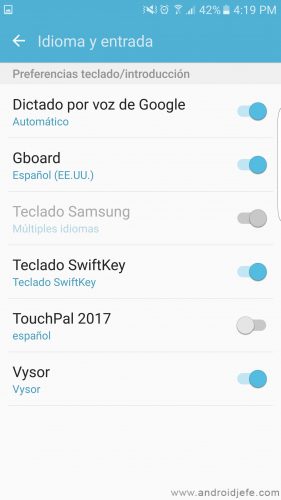 Tastaturen auf Samsung Galaxy aktivieren