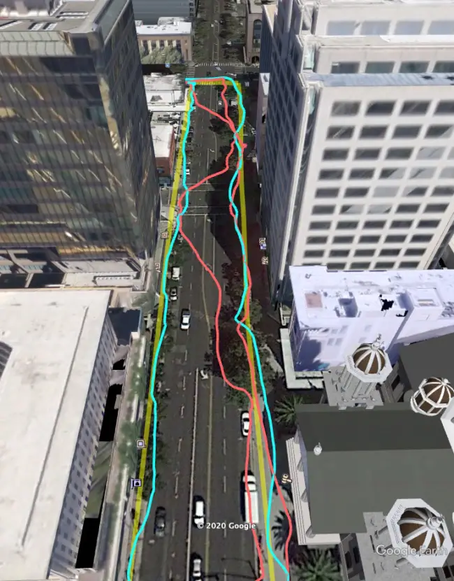 Korrekturen mit Unterstützung von Google 3D-Mapping