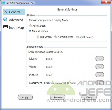 Duos installieren Android-Windows-Konfiguration