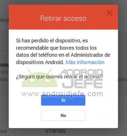 Android-Geräte entfernen Google-Konto Zugriff entfernen