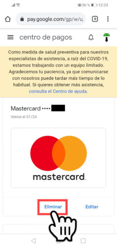 Kreditkarte löschen Google Play Handy