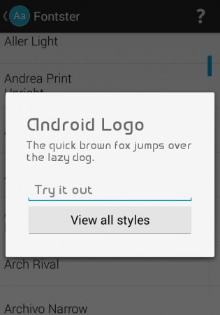 Android-Logo-Schriftart