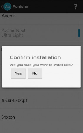 Android-Schrift installieren install