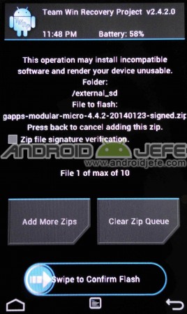 installiere gapps twrp recovery