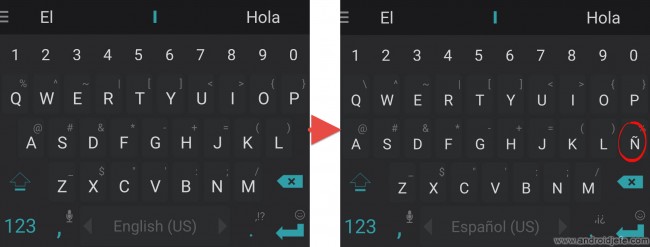 Put – Beispiel für eine Android-Tastatur