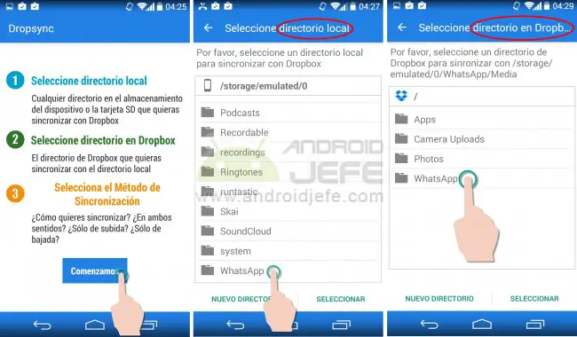 So synchronisieren oder übertragen Sie WhatsApp-Dateien automatisch in Dropbox mit der Dropsync-Anwendung für Android.