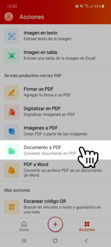 Dokument in PDF konvertieren, einschließlich Word in PDF in Office für Android