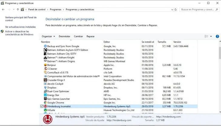 So deinstallieren oder reparieren Sie ein Programm in Windows 10