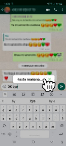 WhatsApp-Texterweiterung