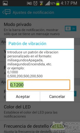 Handcent SMS-Vibrationsmuster