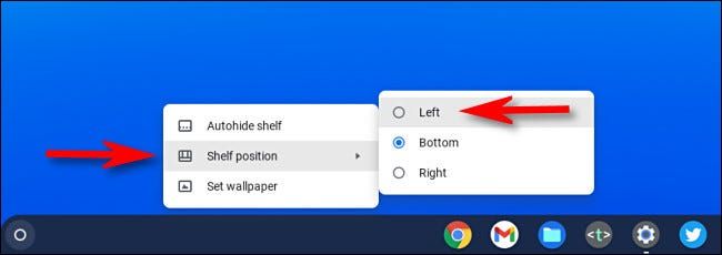Ändern Sie die Position der Chrome OS-Bibliothek.