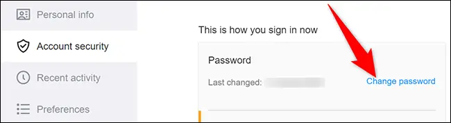 Passwort ändern.