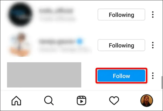 Wir haben bereits eine Person auf Instagram entfolgt.