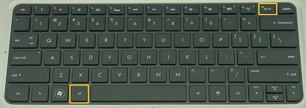 Tastatur-Screenshots auf HP