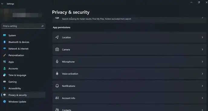 Privatsphäre & Sicherheit.