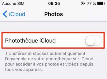 schalte deine iCloud-Fotomediathek aus