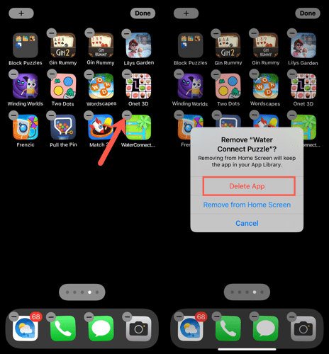 iPhone-App entfernen