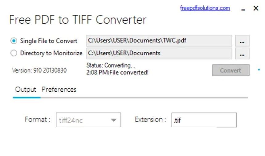 So konvertieren Sie ein PDF-Dokument in TIFF