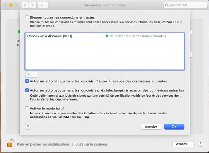 Beschränkungen der Mac-Firewall