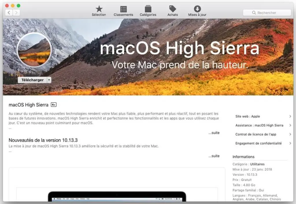 Aktualisieren Sie Ihr System auf macOS High Sierra